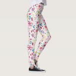 Vattenfärg Botaniska Wildblommor Hedgerow Painting Leggings<br><div class="desc">En söt modern vattenfärgsmålning av blommor och löv i rikens höstfärgade färg som är spridd på vit bakgrund.</div>