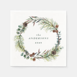 Vattenfärg Botaniskt Gräs-andejul Party Pappersservett