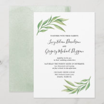 Vattenfärg Botaniskt Löv Bröllop