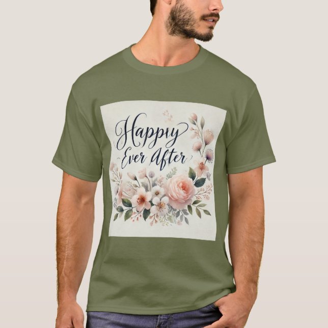 Vattenfärg Bouquet glatt efter Manar Tshirt T Shirt (Framsida)