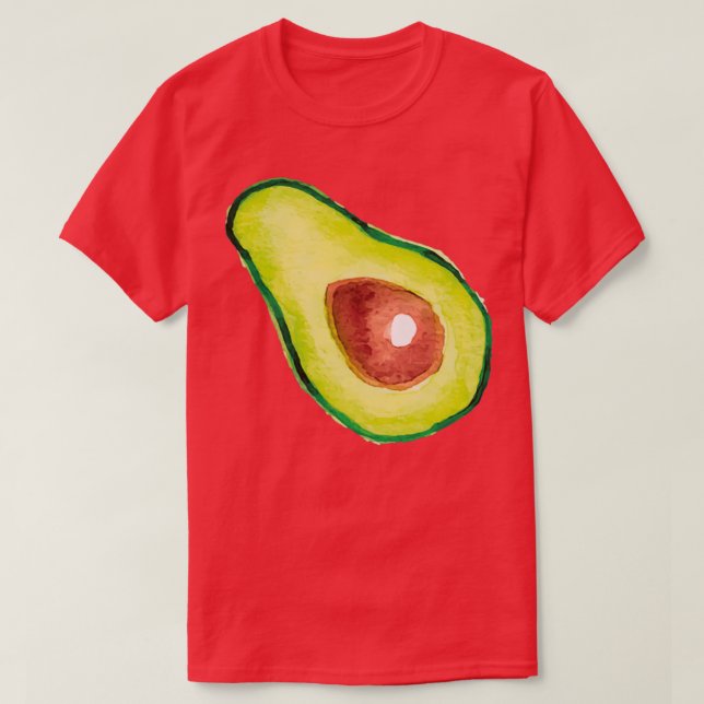 Vattenfärg Breakfast Avocado T Shirt (Design framsida)