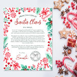 Vattenfärg Brev från Jultomten för barn<br><div class="desc">Den här vattenfärgsdesignen brev från skrivbordet i Jultomten för barn kommer att ligga ditt barn i festiv anda, försedd med charmerande vattenfärgsmönster för peppermint-godis, t.ex. polkagrisar och lollipops. Se upp ögon när de får brev från Jultomten, och få en ljuva hand till julens magi. Det kommer att bli en underbar...</div>
