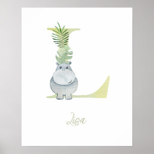 Vattenfärg brev L Poster