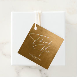 Vattenfärg Bröllop Tack Hösten Guld ID786 Gåvor Etiketter