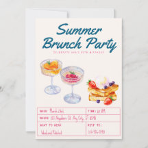 Vattenfärg Brunchfest Födelsedagsfirande för vuxna