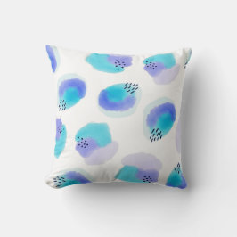 Vattenfärg Brushstrokes Dekorativ kudde