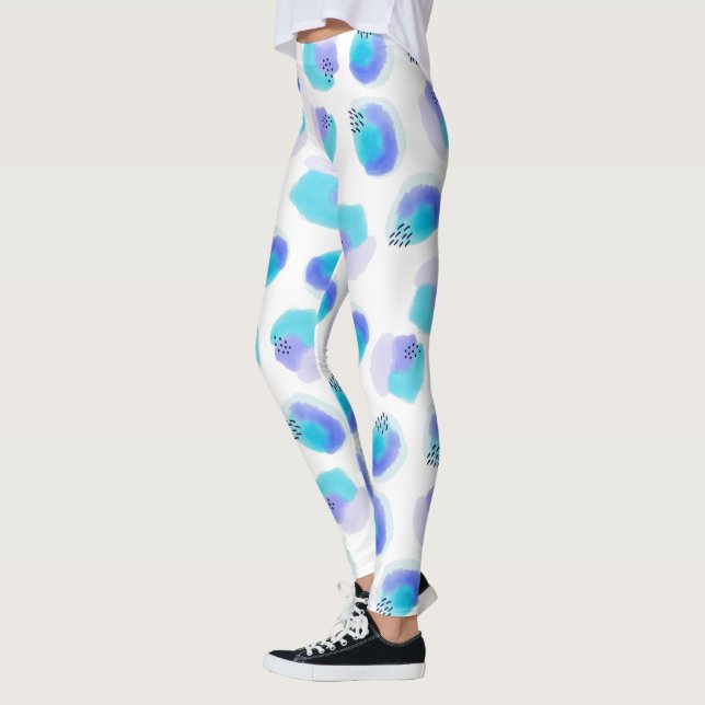 Vattenfärg Brushstrokes Leggings (Vänster)