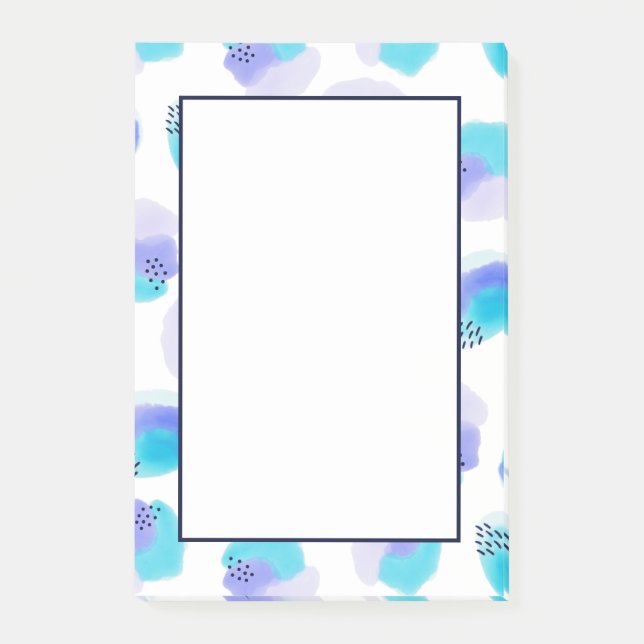 Vattenfärg Brushstrokes Post-it Notes Block (Framsida)