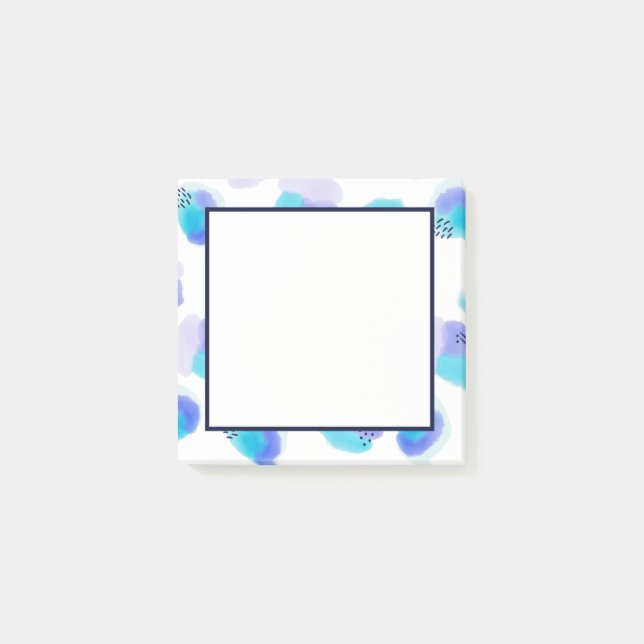 Vattenfärg Brushstrokes Post-it Notes Block (Framsida)