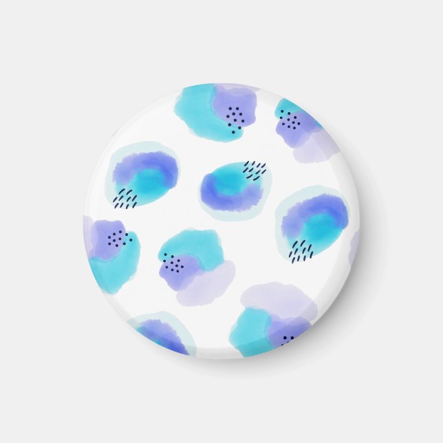 Vattenfärg Brushstroks Magnet (Framsidan)