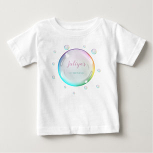 Vattenfärg bubblor Födelsedag T Shirt