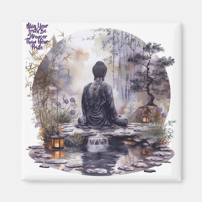 Vattenfärg Buddha PrideMagnet Magnet (Framsidan)