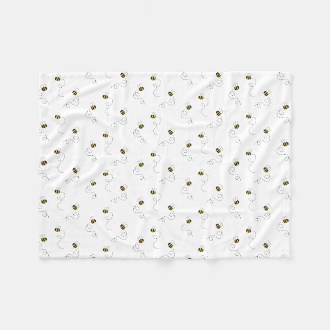 Vattenfärg Bumblebee Baby Fleecefilt (Framsidan (Horisontell))