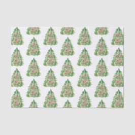 Vattenfärg Burgundy & Grönt Julgran