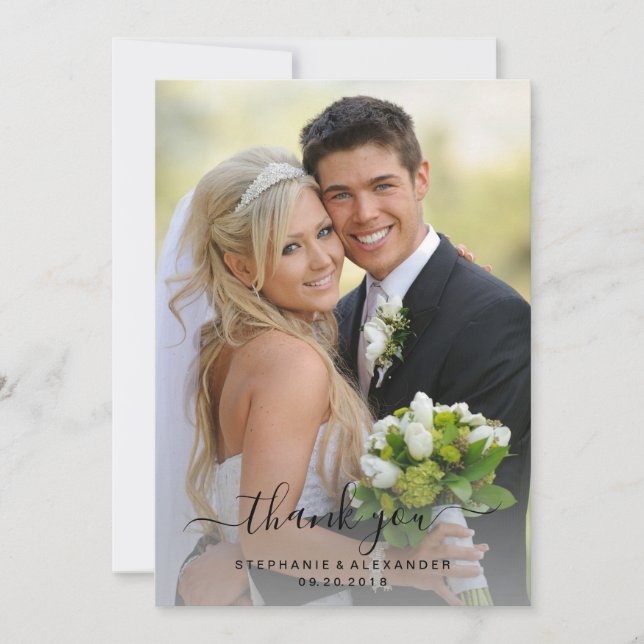 Vattenfärg Burgundy Navy Flowers Bröllop Tack (Framsida)