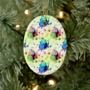 Vattenfärg Butterflies Ornament