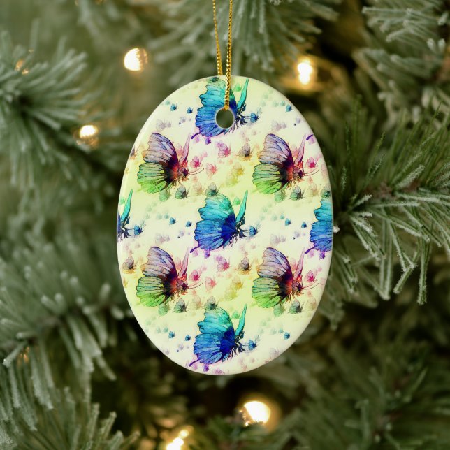 Vattenfärg Butterflies Ornament (Träd)