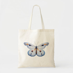 Vattenfärg BUTTERFLY blue orange + dina idéer Tygkasse