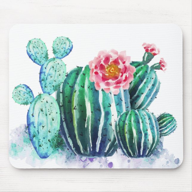 vattenfärg Cactus Musmatta (Framsidan)