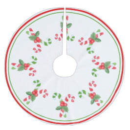 Vattenfärg Candy cane Mönster - jul - jul Julgransmatta Borstad Polyester