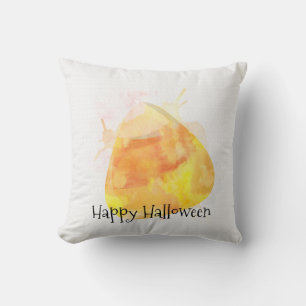 Vattenfärg Candy Corn Halloween Hem Dekoration Kudde