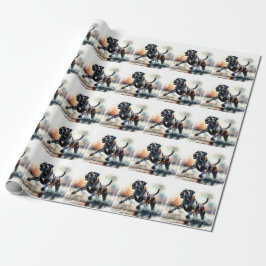 Vattenfärg Cane Corso hund Presentpapper