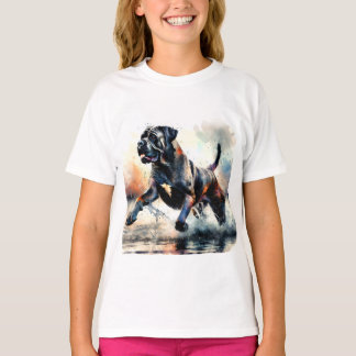 Vattenfärg Cane Corso hund T Shirt