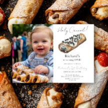 Vattenfärg Cannoli 1-års födelsedagsfest