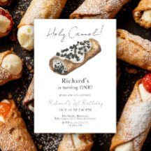 Vattenfärg Cannoli 1-års födelsedagsfest