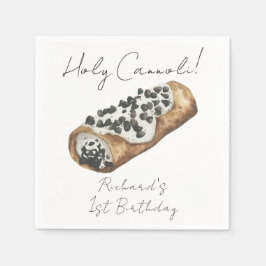 Vattenfärg Cannoli 1-års födelsedagsfest Pappersservett