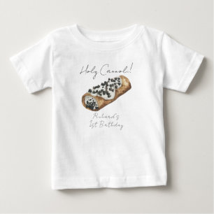 Vattenfärg Cannoli 1-års födelsedagsfest T Shirt