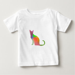 Vattenfärg Cat Silhouette Tee