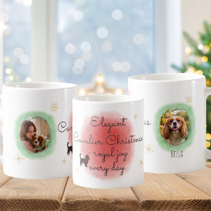 Vattenfärg Cavalier jul – Elegant festlig Kaffemugg