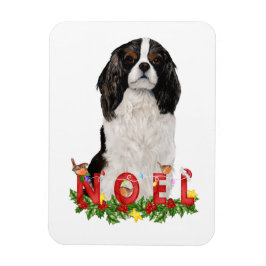 Vattenfärg Cavalier King Charles Noel jul   Magnet