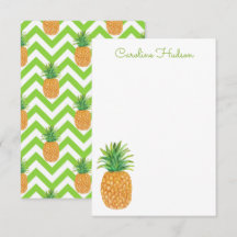 Vattenfärg Chevron Pineapple
