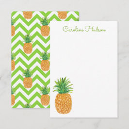 Vattenfärg Chevron Pineapple Tack Kort