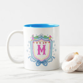 Vattenfärg Chic Ski Monogram Krön Två-Tonad Mugg
