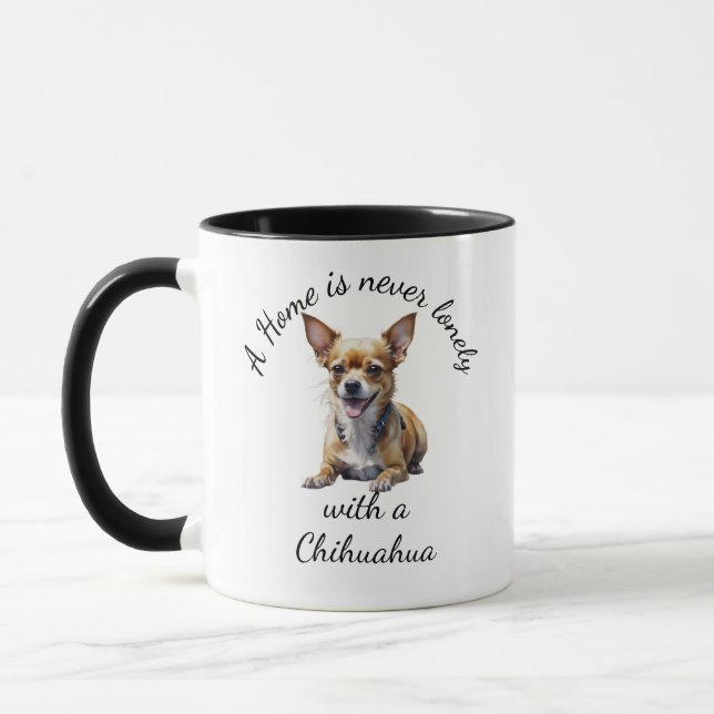 Vattenfärg Chihuahua Hund Husdjur Djur Mugg (Vänster)