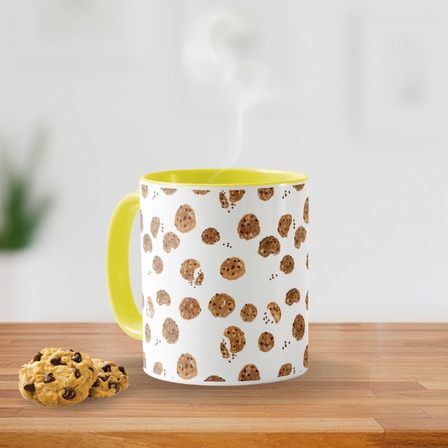 Vattenfärg Choklad Chip Cookies Kaffemugg (Skapare uppladdad)
