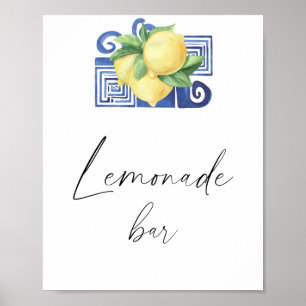 Vattenfärg citron citrus modern - lemonadbar poster