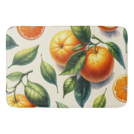 Vattenfärg Citrus Apelsinblad Bröllop Badrumsmatta