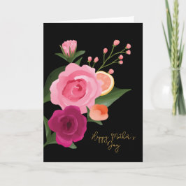 Vattenfärg Citrus & Blommigt Rosa Mors dag Kort