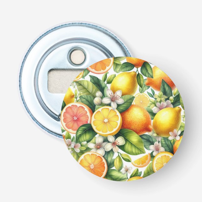 Vattenfärg Citrus Frukt Mönster Flasköppnare (Framsidan)