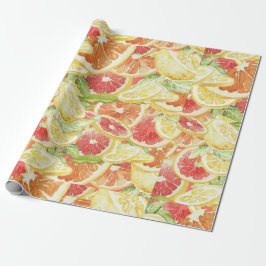 Vattenfärg Citrus Grapefruit Lemon & Orange Presentpapper
