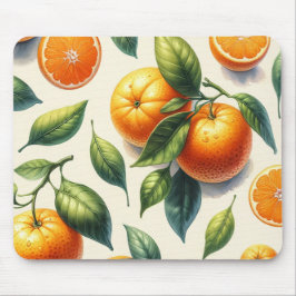Vattenfärg Citrus Orange Löv Bröllop Musmatta