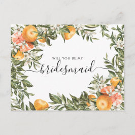 Vattenfärg Citrus Orchard | Var min Bridesmaid Vykort