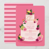 Vattenfärg Citus Blommigt 3 Tier Cake Sweet sixtee