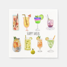 Vattenfärg cocktail Snygg fest Firande vit