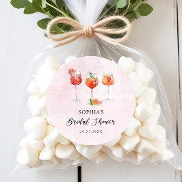 Vattenfärg Cocktailfest Bröllopsfest Runt Klistermärke