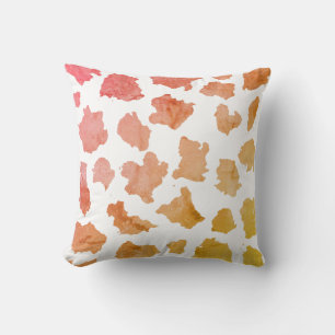 Vattenfärg Cow Skin Mönster Kudde